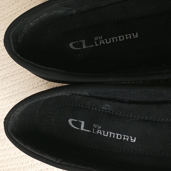 Chinese Laundry Bail 1.5" Wedge Black Slip On Flats Ballerina  size 6 - Picture 5 of 8